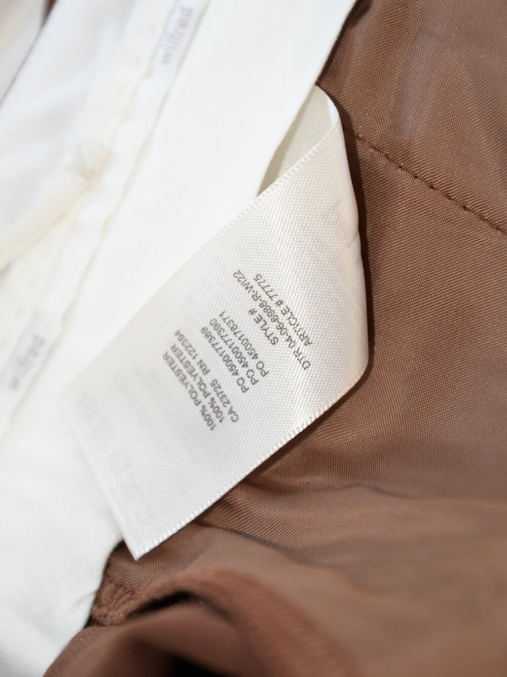 NWT Aritzia Wilfred Effortless Pants Brown Cognac Sz 8 - Picture 7 of 7